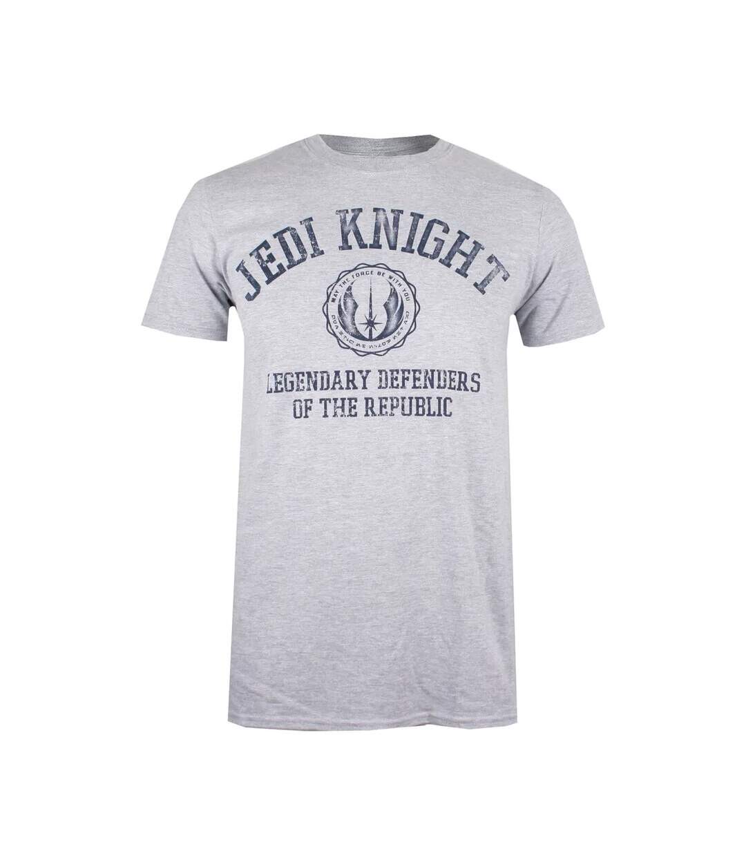 Star Wars Mens Legendary Defenders Of The Republic Jedi Knight T-Shirt (Gris sportif) - UTTV951