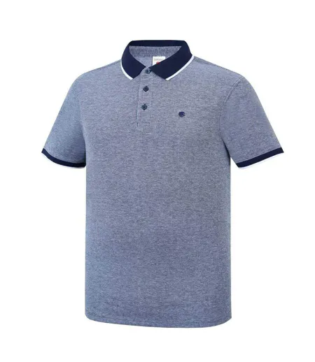 Mens Cotton Pique Polo Shirt Navy White SoulCal