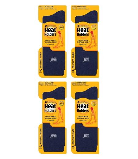 Heat Holders Ultra Lite - 4 Pair Multipack Ladies Thermal Socks | Ultra Thin Warm Socks for Dress Socks in Winter