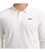 Polo De Cricket Manches Longues Motif/style Logo Homme Crème Slazenger-4