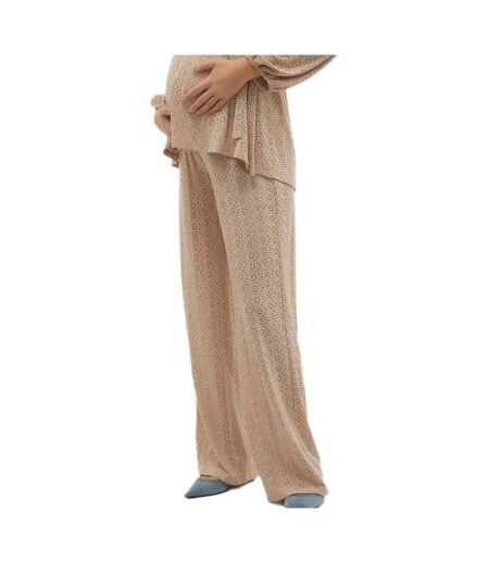 Pantalon beige femme mamalicious mangie