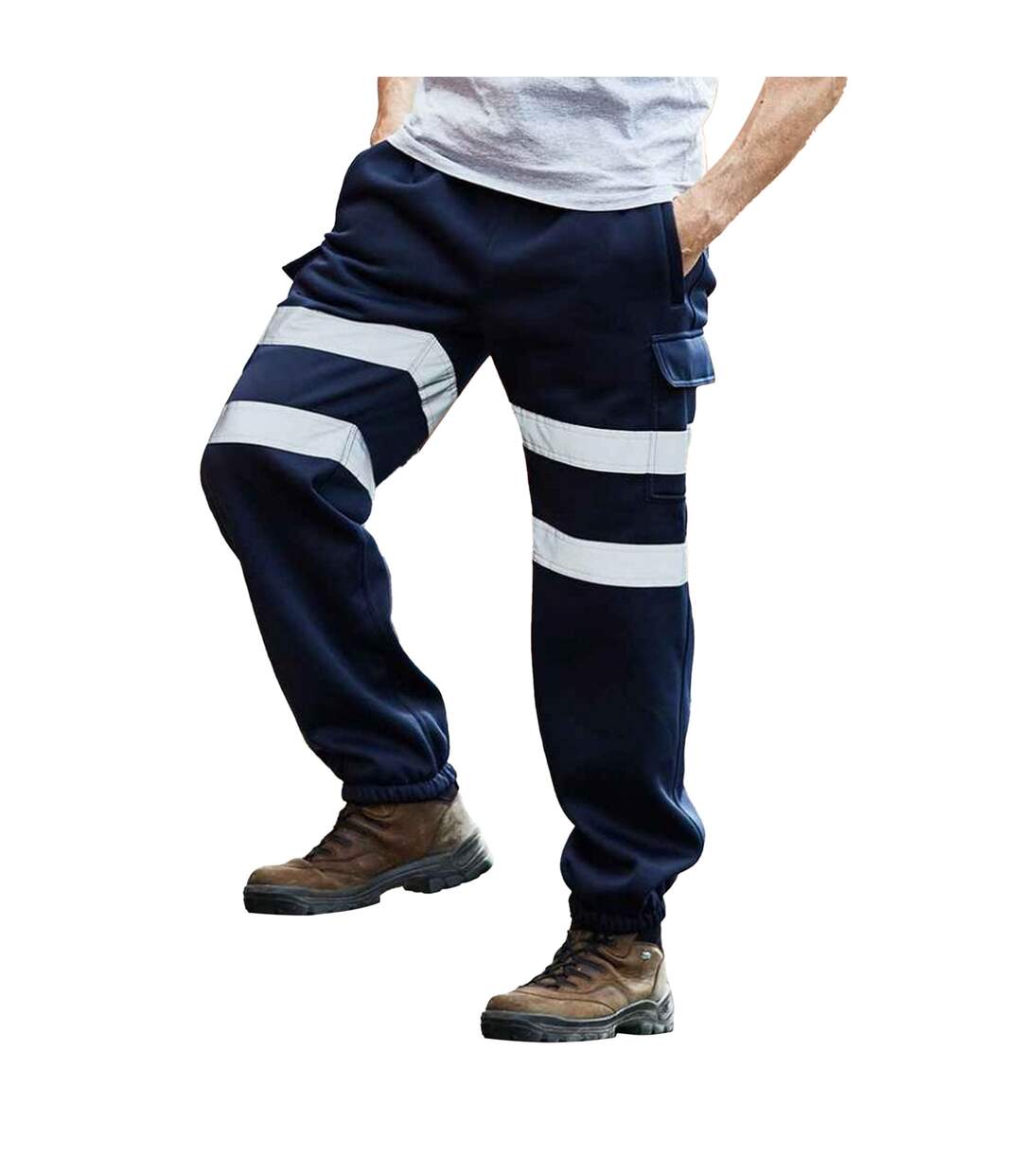 Pantalon De Sport Haute Visibilité Homme Bleu Marine Yoko-1