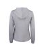 Womens/ladies Basic Full Zip Hoodie Grey Melange Clique-2