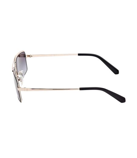 Unisex Adult Rectangular Sunglasses One Size Black Silver Guess