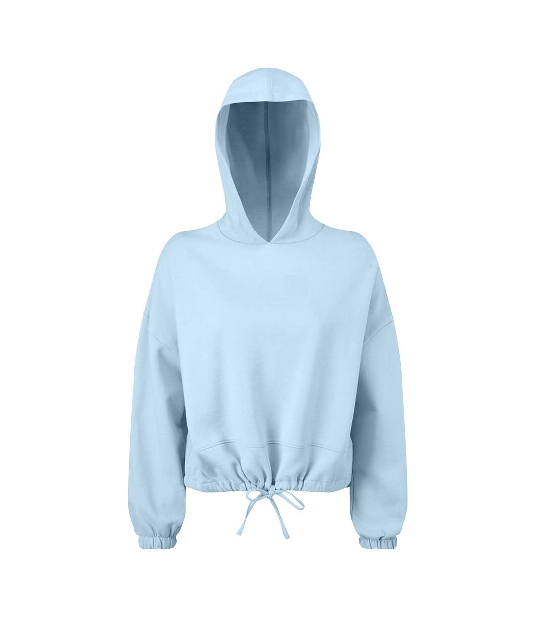 Womens/ladies Cropped Oversize Hoodie Sky Blue TriDri-1