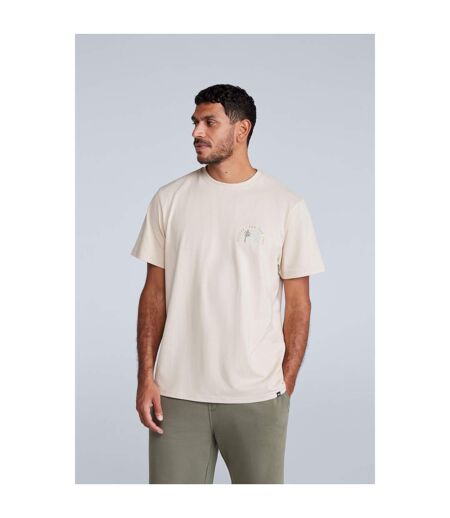 T-shirt chase homme blanc cassé Animal