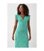 Dorothy Perkins Womens/Ladies Ditsy Print Wrap Tall Frill Maxi Dress (Green) - UTDP2091