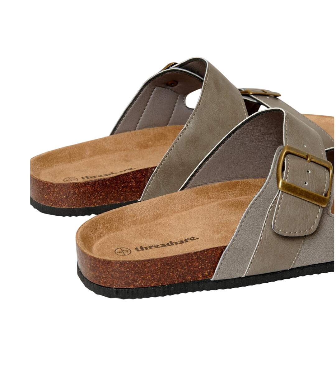 Claquettes Atticus Homme Beige Gris Threadbare-2