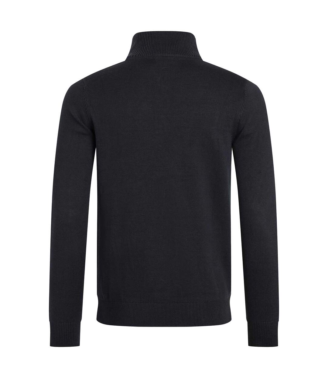Mens Baxter Fine Knit Quarter Zip Jumper Navy Weird Fish-2