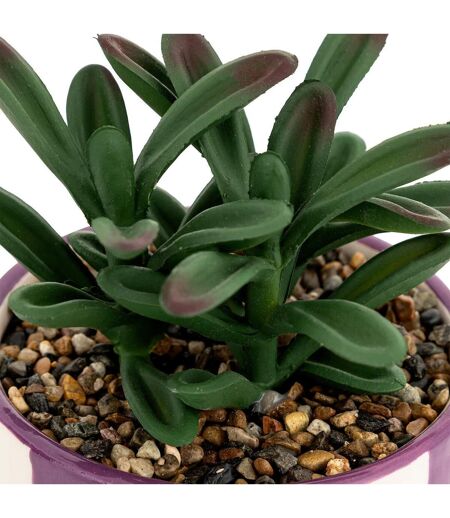 Plante Grasse Artificielle Deep Purple 16cm Violet