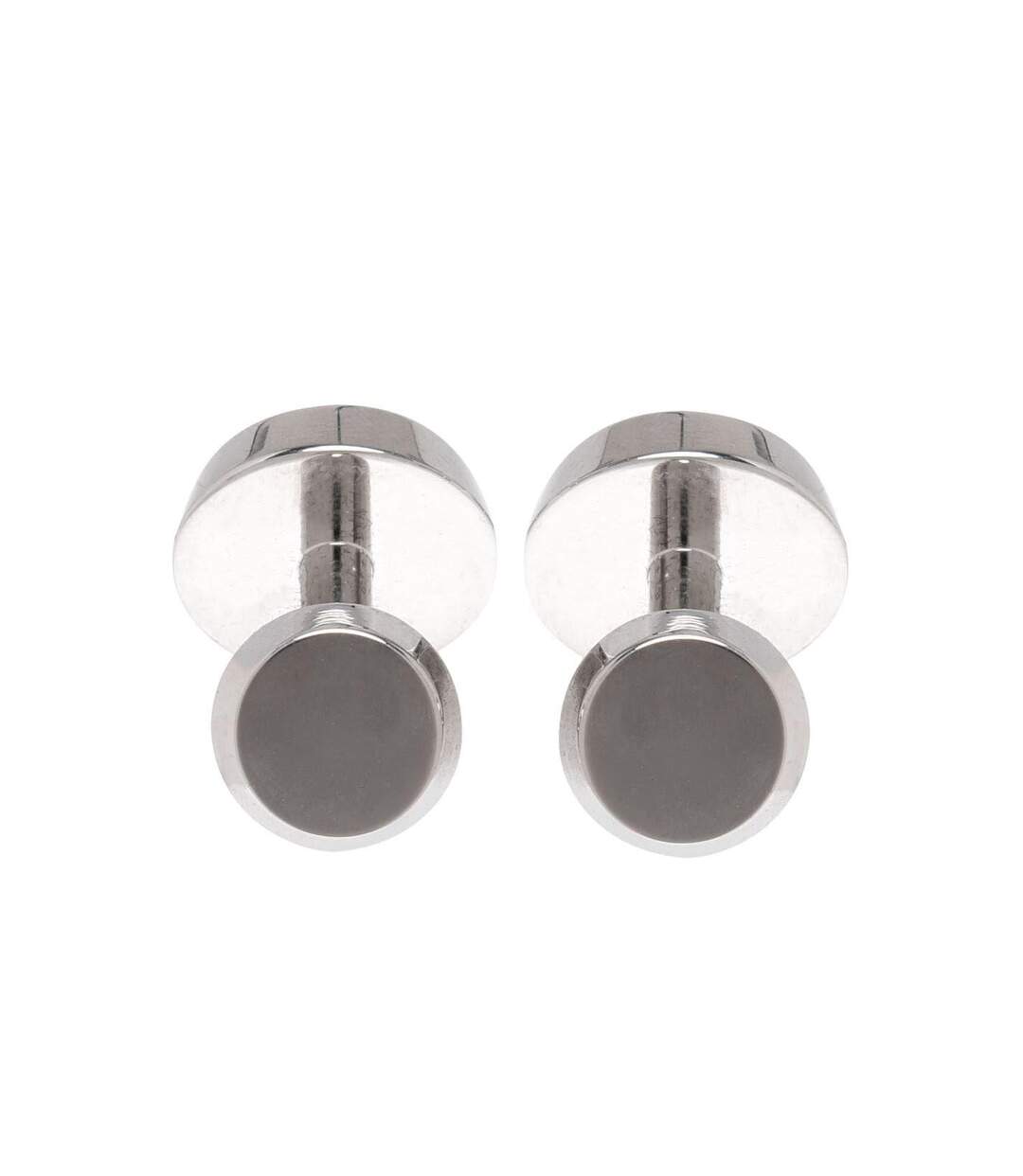 Mens Simony Polished Business Cufflinks One Size Black Boss-2