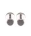 Mens Simony Polished Business Cufflinks One Size Black Boss-2