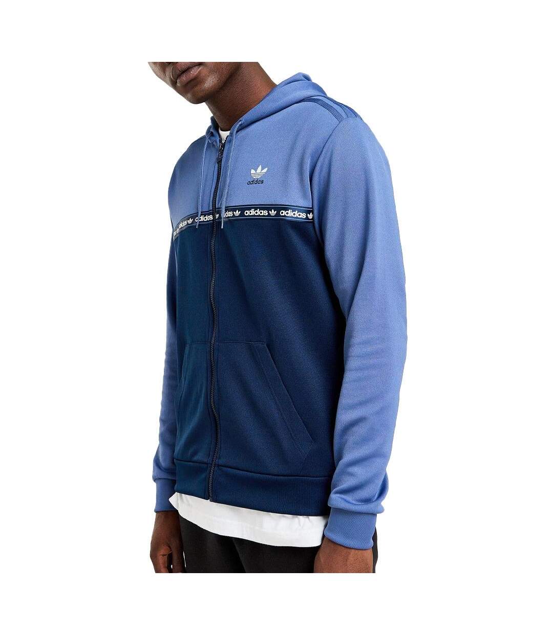Sweat bleu homme adidas ny tape - l-1