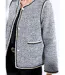 Veste courte sans col tissu effet tweed-4