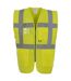 Unisex adult executive hi-vis waistcoat yellow Yoko