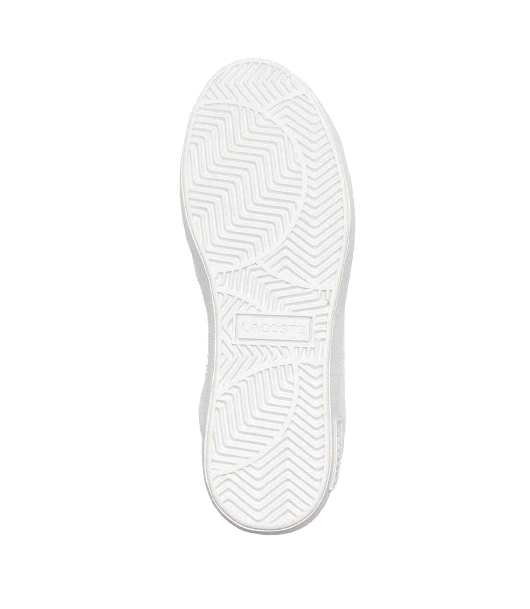 Womens/ladies Powercourt 2.0 Leather Trainers White Gold Lacoste-4