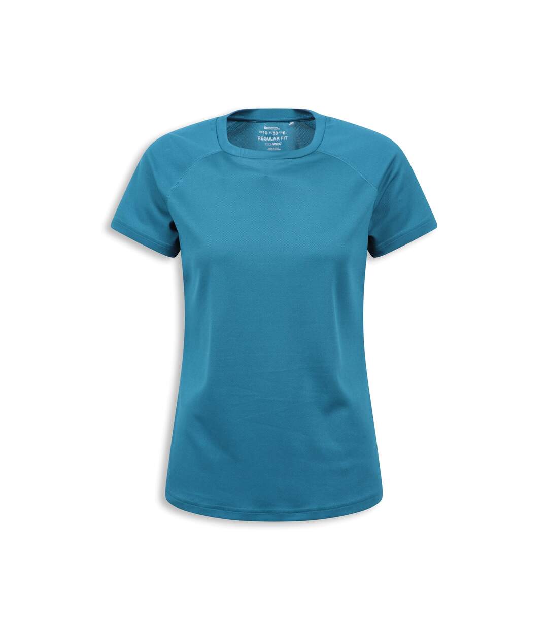 T-shirt Uni Manches Courtes Endurance Femme Bleu Moyen Mountain Warehouse-1
