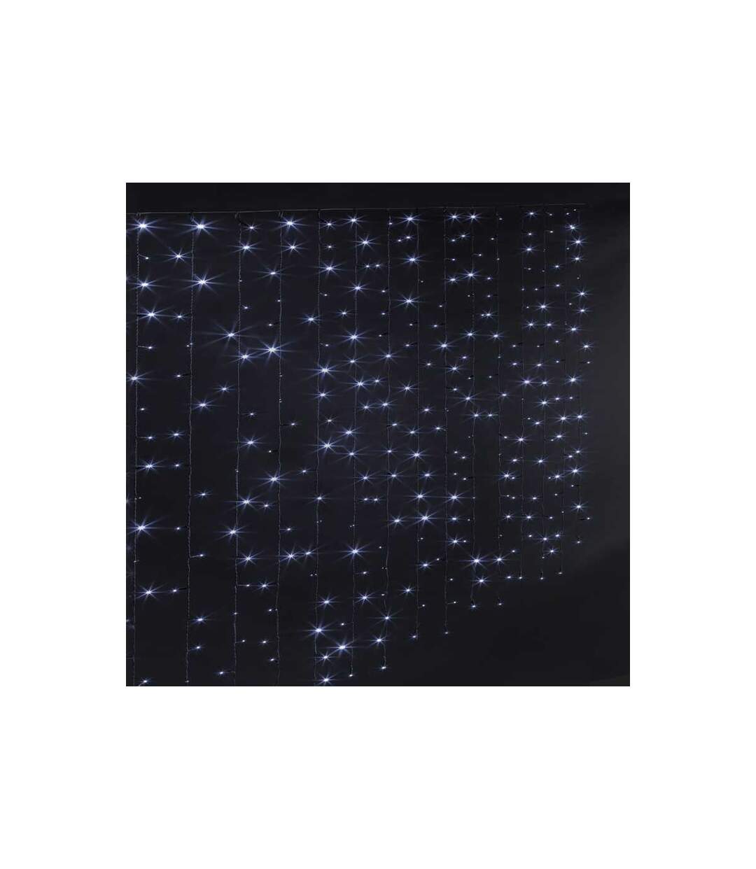 Mur de Guirlande Led Effet Neige 200cm Blanc-1
