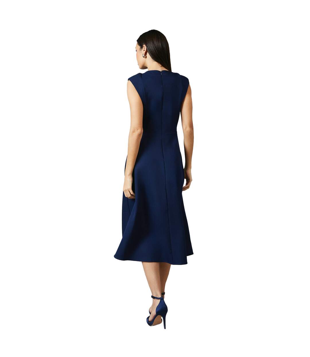 Robe mi-longue femme bleu marine Principles-2