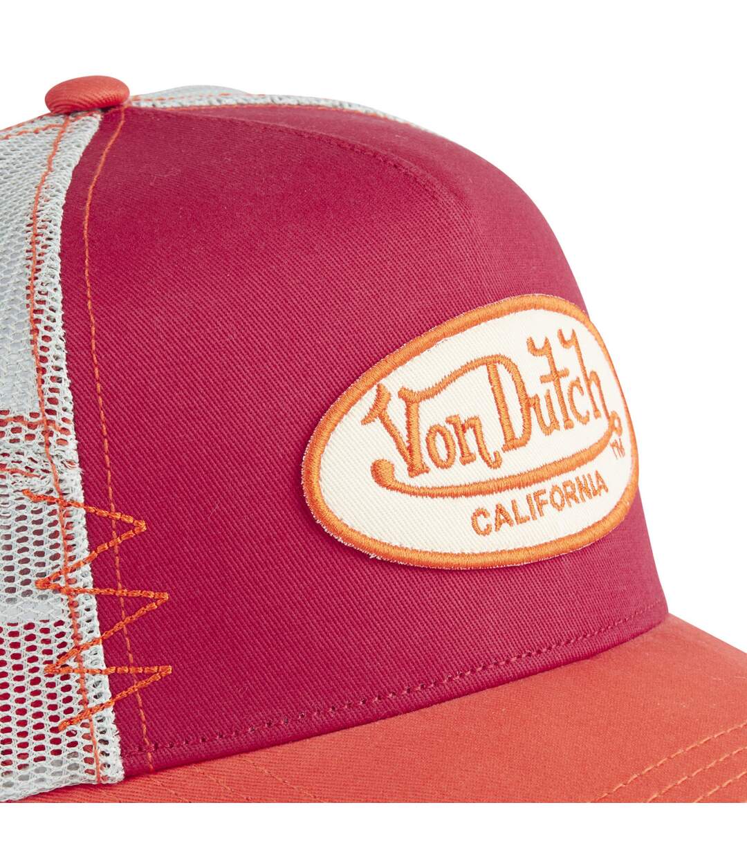 Casquette trucker avec filet effet usé et patch brodé Used Vondutch-3