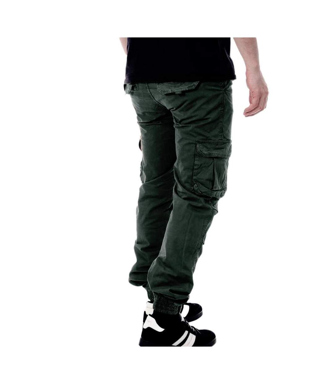 Pantalon cargo vert foncé homme paname brothers carlos-2