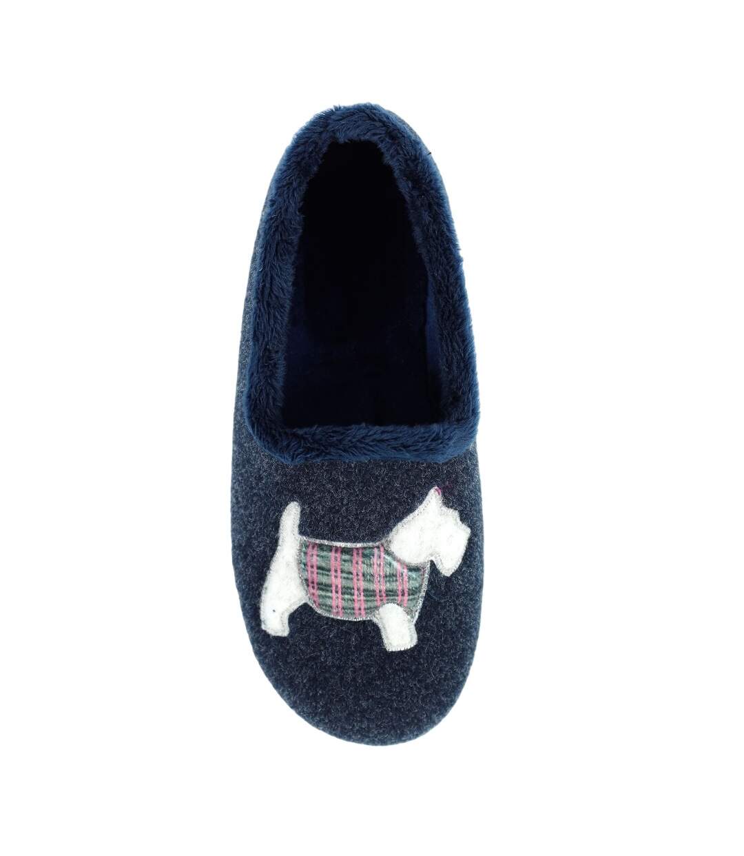 Chaussons monique femme bleu Lazy Dogz-4