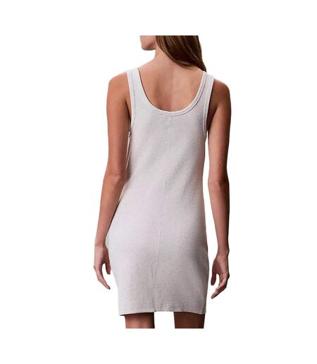 Robe grise clair femme calvin klein jeans woven