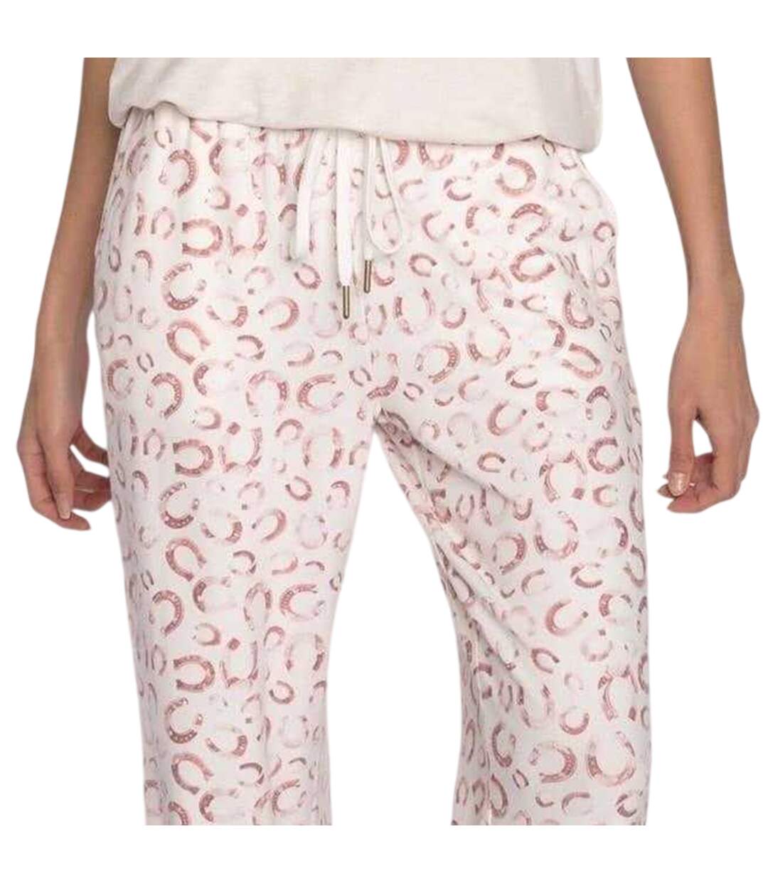 Pantalon De Détente Motif/style Fer À Cheval Femme Blanc Cassé PJ Salvage-3