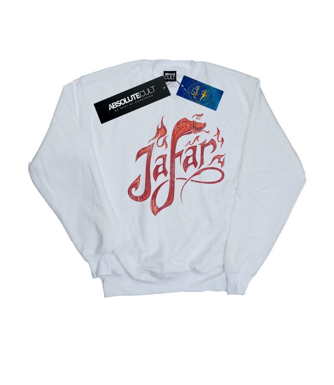 Disney - Sweat ALADDIN MOVIE JAFAR FLAMES LOGO - Femme (Blanc) - UTBI5483-1