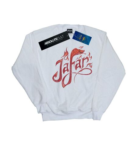 Disney - Sweat ALADDIN MOVIE JAFAR FLAMES LOGO - Femme (Blanc) - UTBI5483