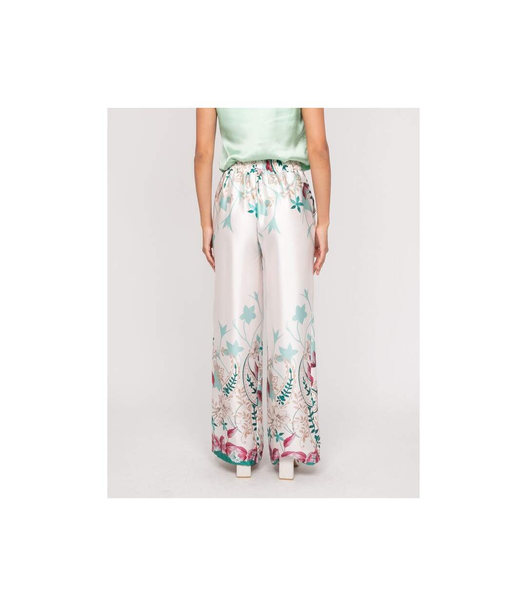 Pantalon effet satin motifs EZRA - Dona X Lisa-2