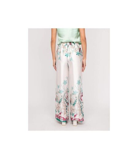Pantalon effet satin motifs EZRA - Dona X Lisa