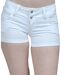Short Push-Up Femme en Coton Lycra Blanc - Coupe Mode 5 Poches-4