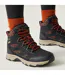 Womens/ladies Vendora Leopard Synthetic Leather Walking Boots Black Regatta-2
