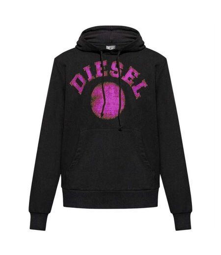 Mens Distorted Hoodie Black Diesel