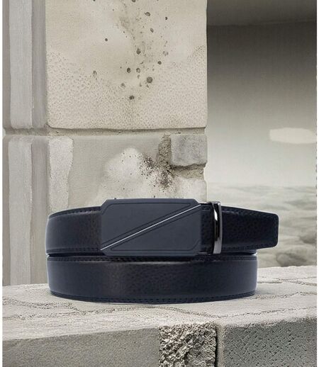 Ceinture en cuir noir pour homme - Chic et ajustable, la touche parfaite pour n'importe quel look
