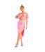 Jupe Longue Motif/style Fente Latérale Femme Rose Missy Empire-3