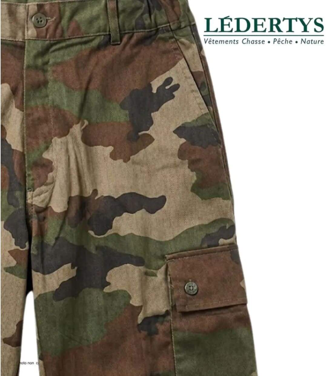 LEDERTYS 810394U002 - Bermuda camouflage Centre Europe avec taille élastiquée pour baroudeur-4