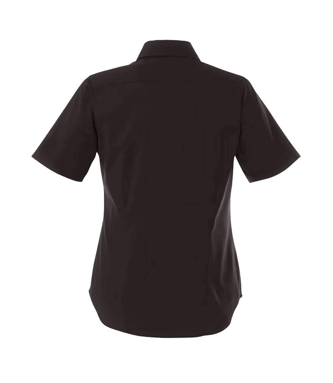 Womens/ladies Poplin Short-sleeved Blouse Black Premier-2