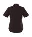 Womens/ladies Poplin Short-sleeved Blouse Black Premier-2