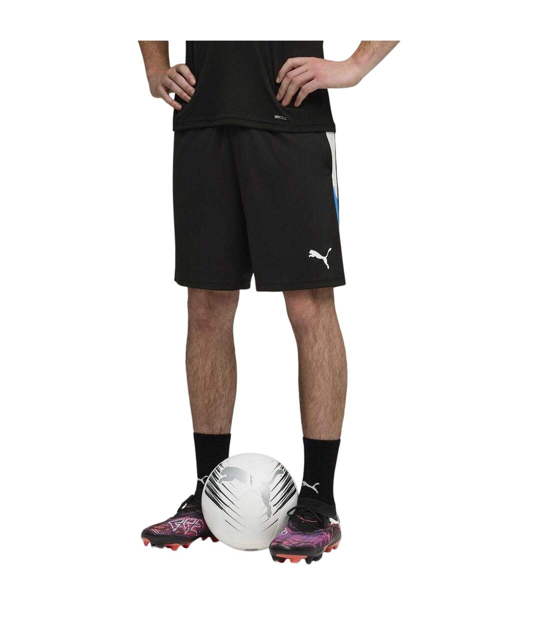 Mens Individualliga Football Shorts Black White Puma-3