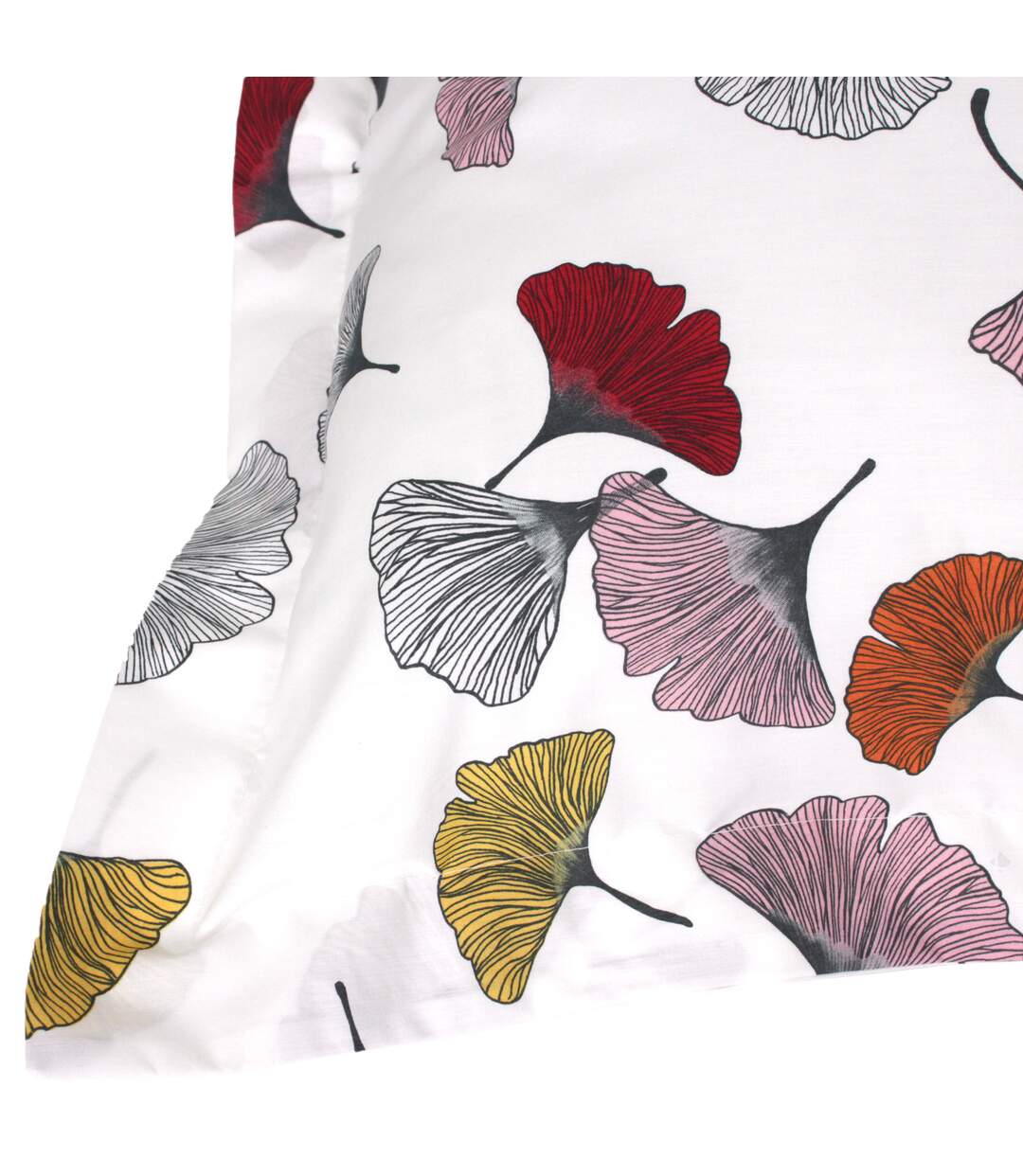 Taie d'oreiller percale pur coton GINKGO-3