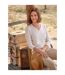 Womens/ladies Cashmere V Neck Jumper Cream WoolOvers-2