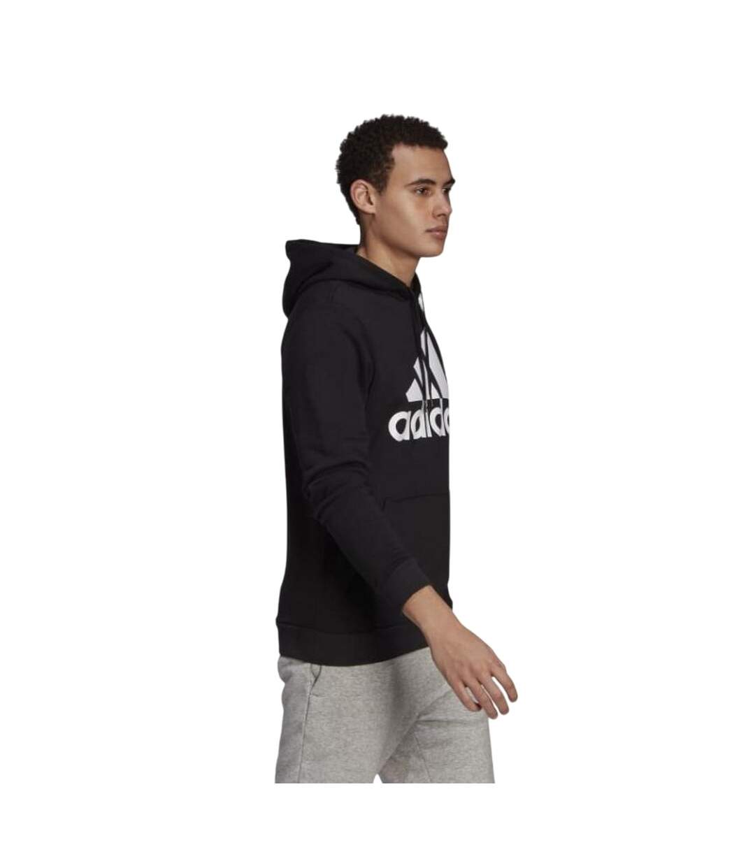 Sweat À Capuche Essentials Homme Blanc Noir Adidas-1