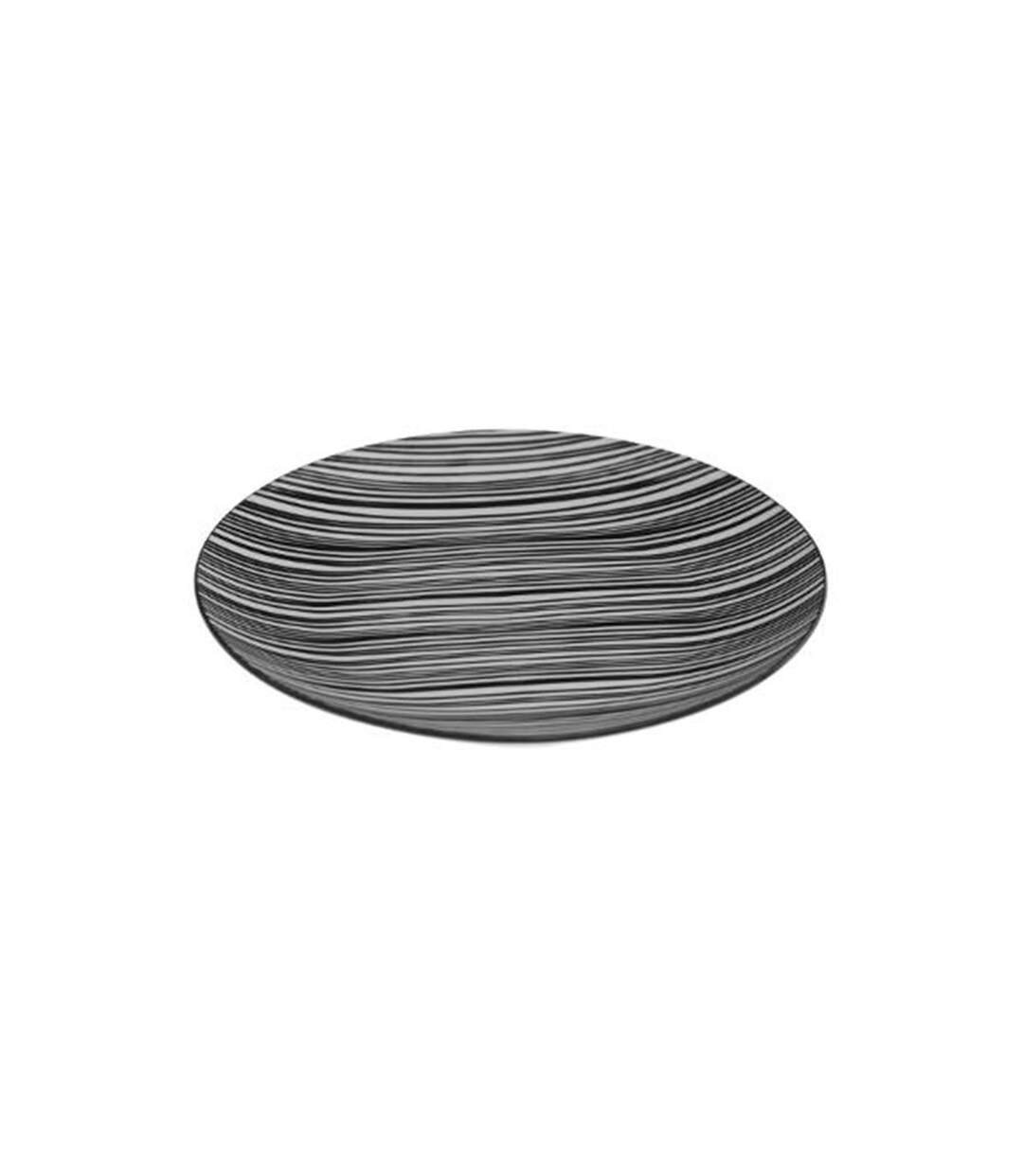 Lot de 6 Assiettes Plates Bohemia Zèbre 26cm Noir-2