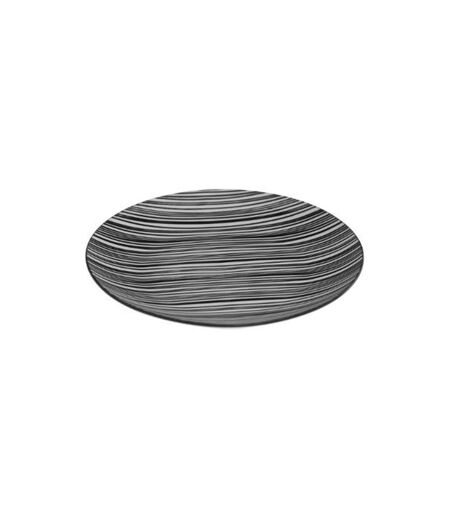 Lot de 6 Assiettes Plates Bohemia Zèbre 26cm Noir