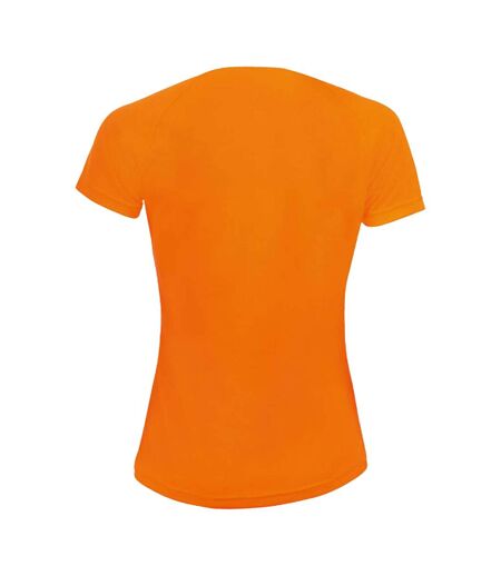 T-shirt Sporty Femme Orange Néon SOLS