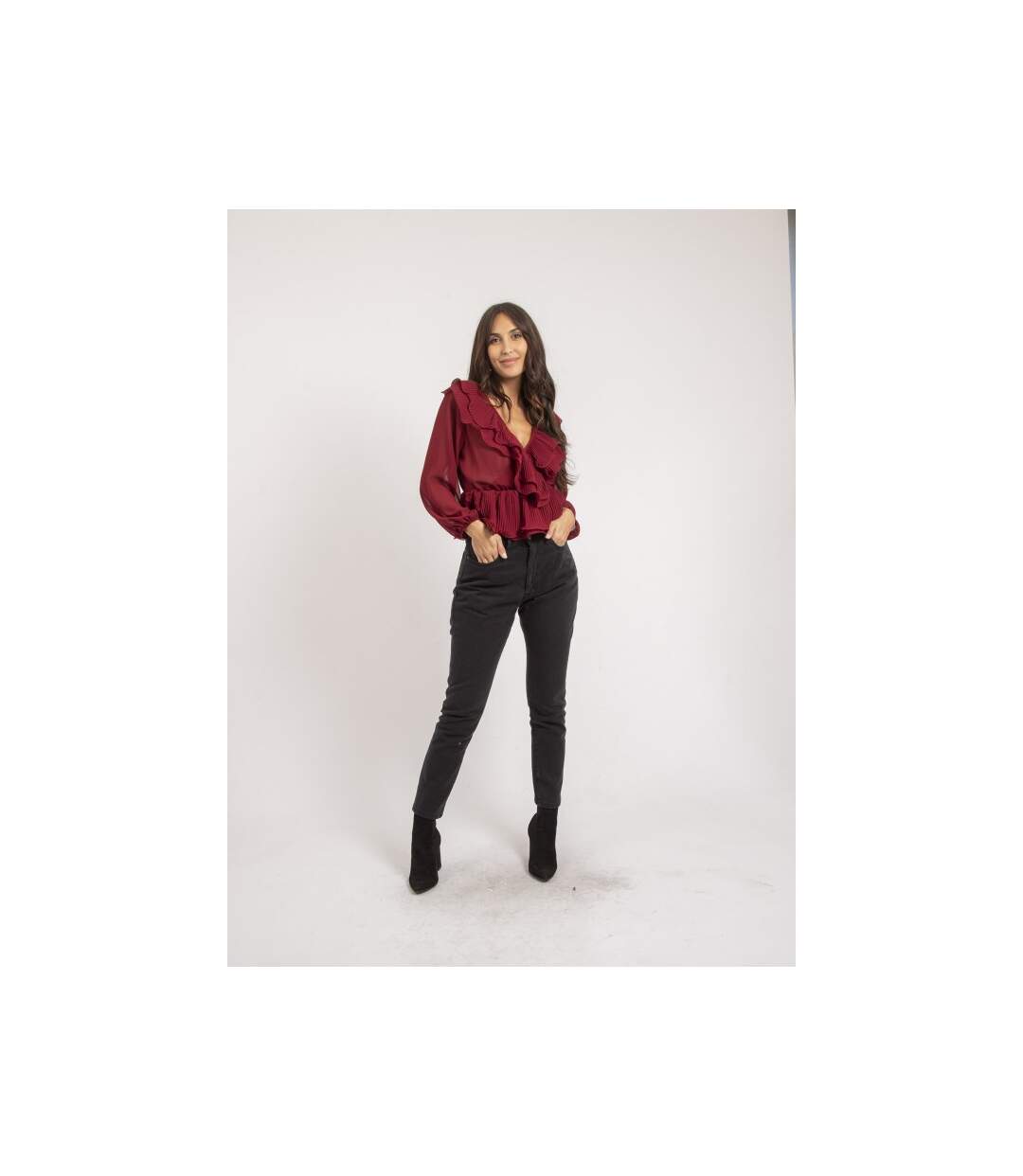 Blouse avec volants OPULA - Dona X Lisa-4