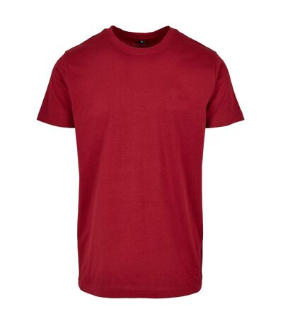 Build Your Brand Mens Basic Round Neck T-Shirt (Burgundy)