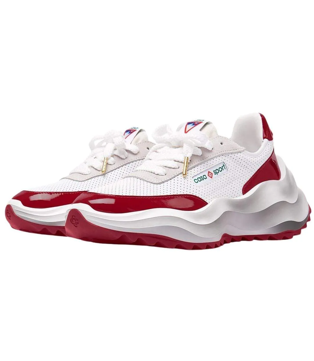 Mens Atlantis Casual Trainers Red White Casablanca-4